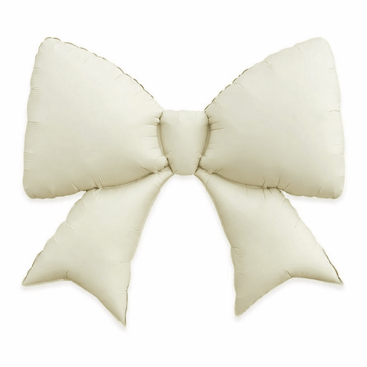 Foil Balloon Giant Bow Ivory 75 cm - Confetti Party Store Balloons Limassol