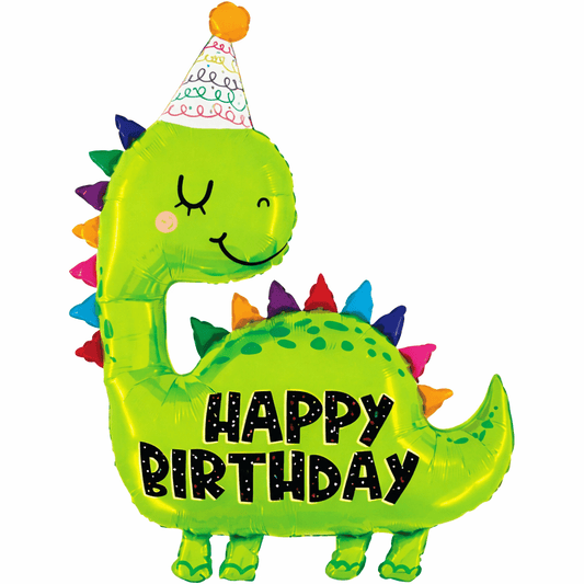 Dinosaur Happy Birthday Foil Balloon 97 cm - Confetti Party Store Balloons Limassol