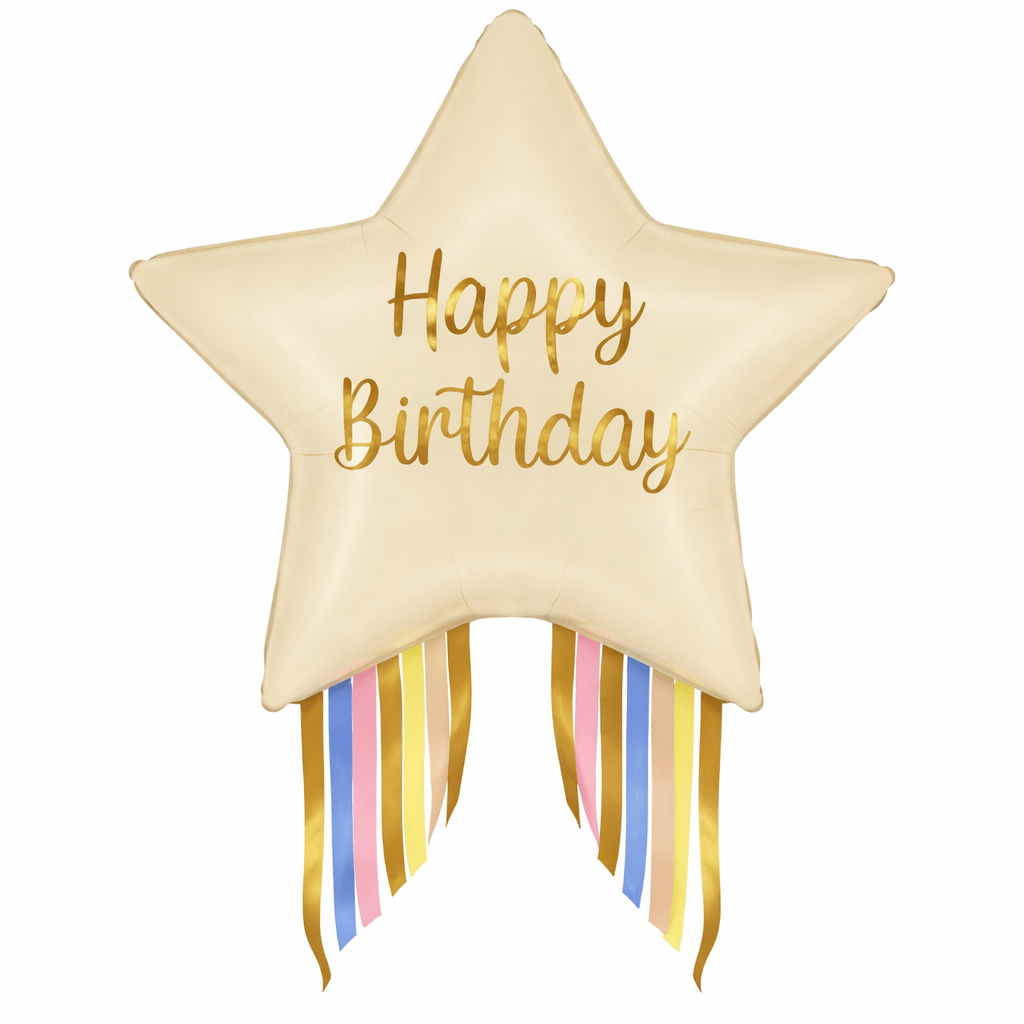 Star Happy Birthday Foil Balloon 74 cm - Confetti Party Store Balloons Limassol