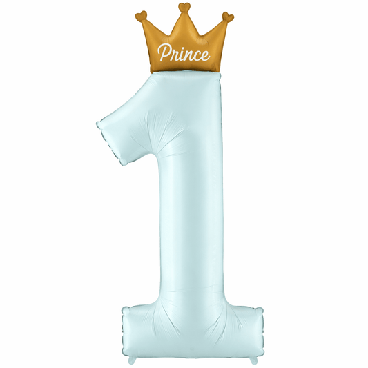 Number 1 Prince Foil Balloon 102 cm - Confetti Party Store Balloons Limassol