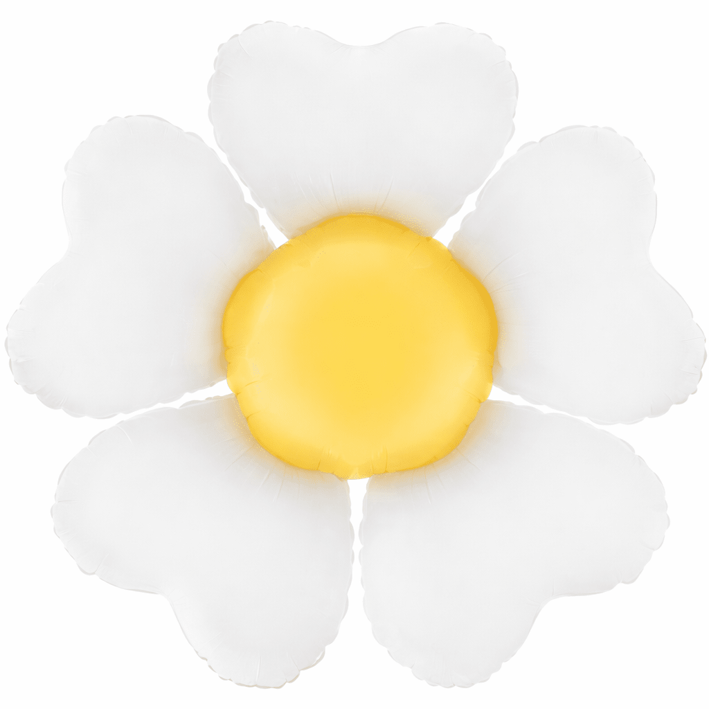 White Daisy Foil Balloon 53 cm - Confetti Party Store Balloons Limassol
