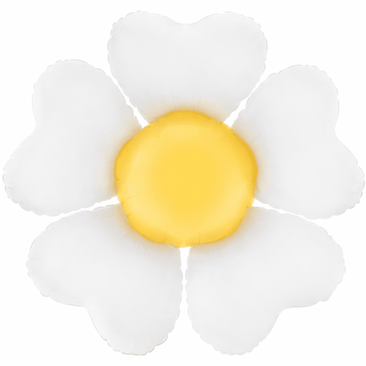 White Daisy Foil Balloon 53 cm - Confetti Party Store Balloons Limassol