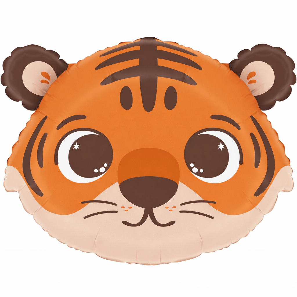 Tiger Face Foil Balloon 46 cm - Confetti Party Store Balloons Limassol