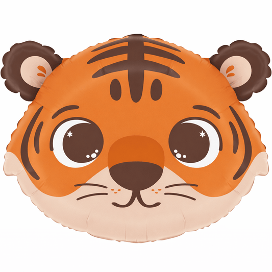 Tiger Face Foil Balloon 46 cm - Confetti Party Store Balloons Limassol