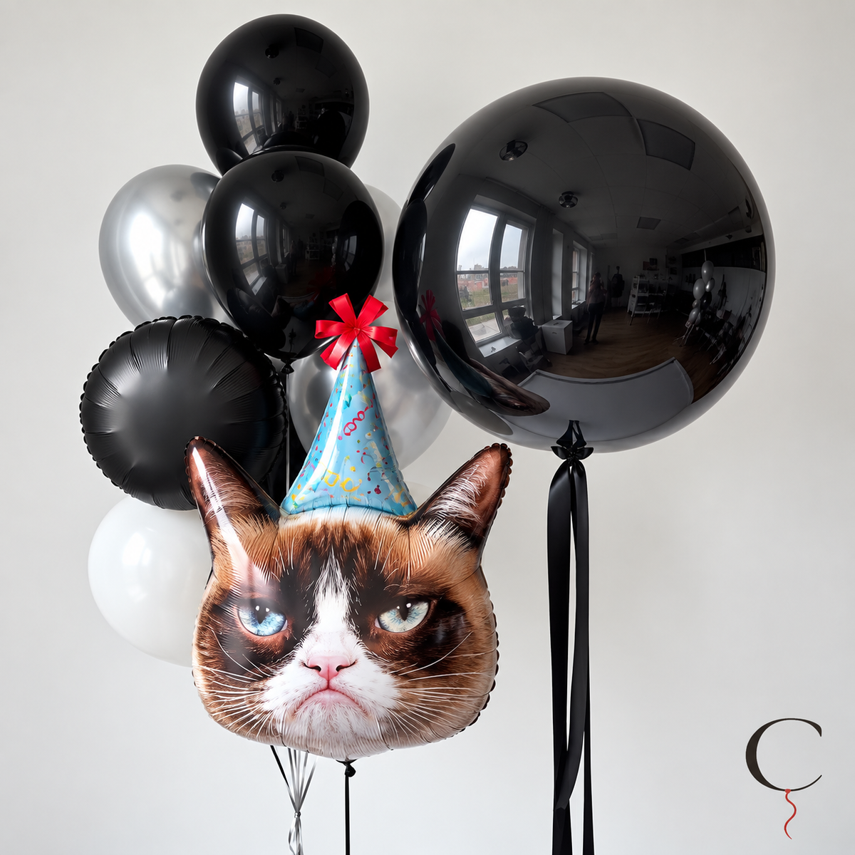 Grumpy Cat Black Balloon Set