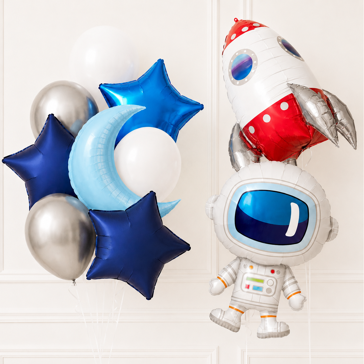 Astronaut & Rocket Helium Balloon Set