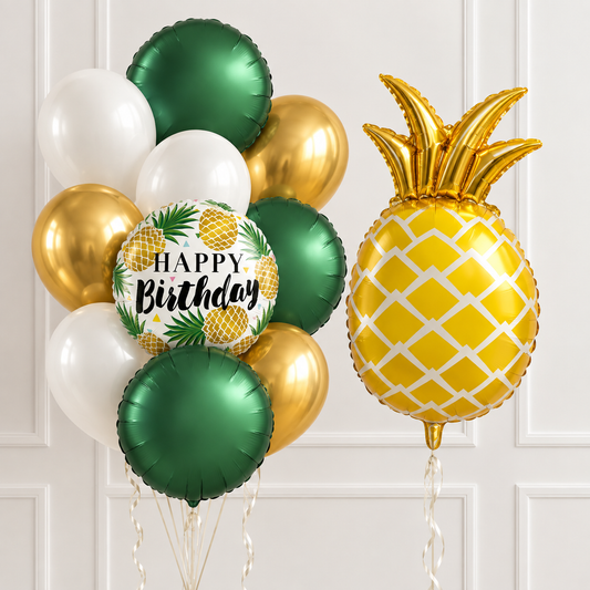 Pineapple Birthday Helium Balloon Set