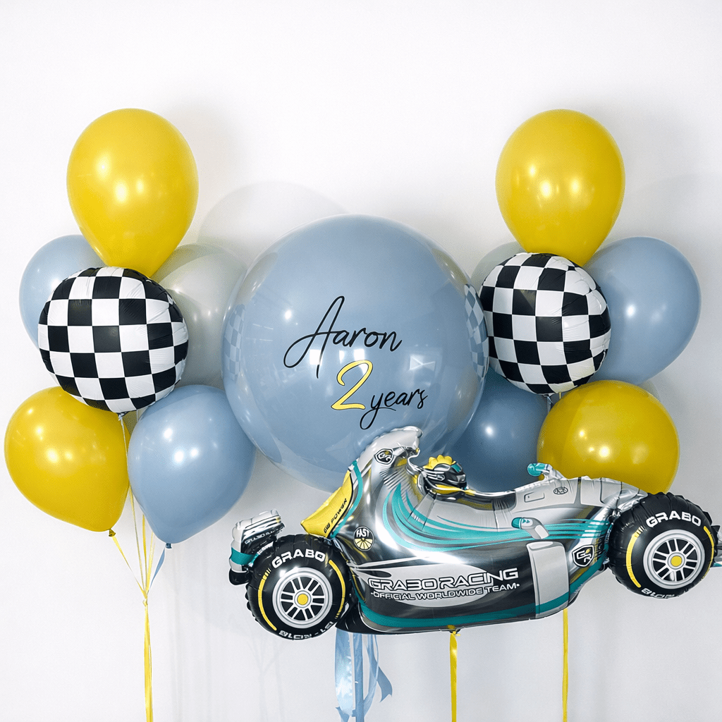 Racing Car Birthday Balloon Set - Confetti Party Store Balloons Limassol