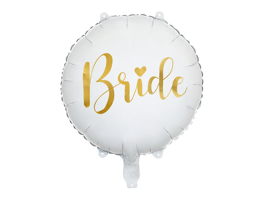 Foil Balloon Bride White 43cm - Confetti Party Store Balloons Limassol