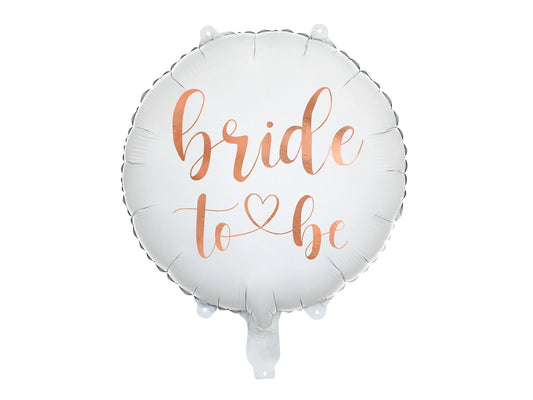 Foil Balloon Bride To Be White 43cm - Confetti Party Store Balloons Limassol