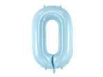Number 0 Foil Balloon Light Blue 86cm - Confetti Party Store Balloons Limassol