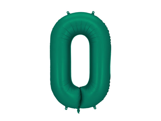 Number 0 Foil Balloon, 86cm, Bottle Green - Confetti Party Store Balloons Limassol