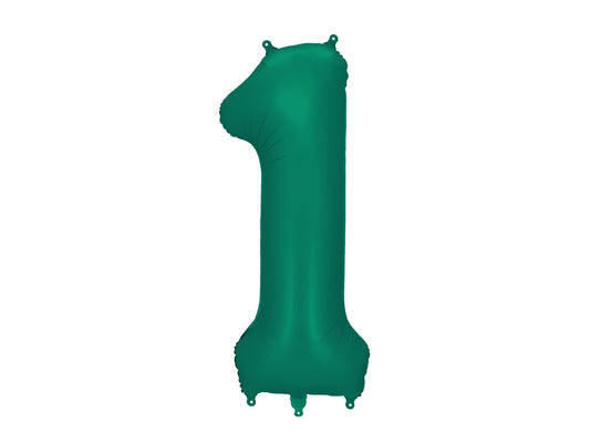 Number 1 Foil Balloon, 86cm, Bottle Green - Confetti Party Store Balloons Limassol