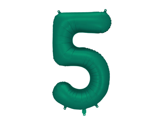 Number 5 Foil Balloon, 86cm, Bottle Green - Confetti Party Store Balloons Limassol