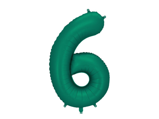 Number 6 Foil Balloon, 86cm, Bottle Green - Confetti Party Store Balloons Limassol