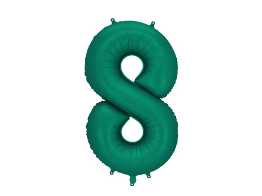 Number 8 Foil Balloon, 86cm, Bottle Green - Confetti Party Store Balloons Limassol