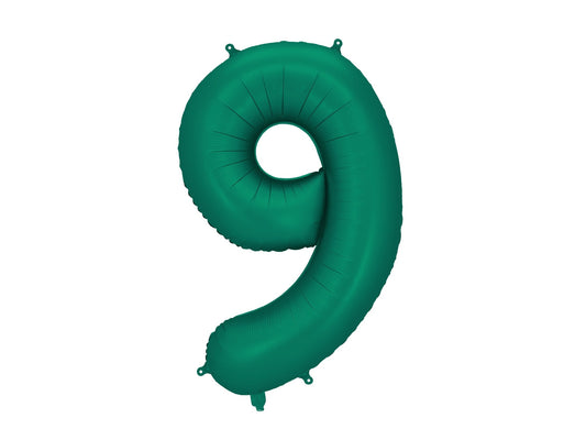 Number 9 Foil Balloon, 86cm, Bottle Green - Confetti Party Store Balloons Limassol