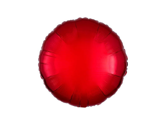 Round Foil Balloon Metallic Red 43cm - Confetti Party Store Balloons Limassol