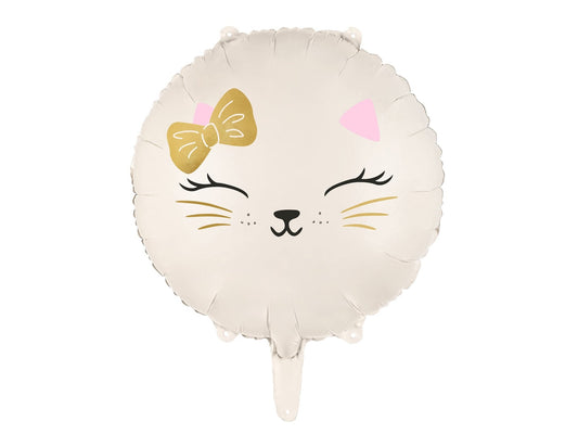Round Cat Foil Balloon 43cm - Confetti Party Store Balloons Limassol