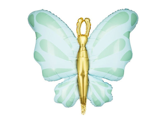 Foil Balloon Butterfly, 69x69 cm, mint - Confetti Party Store Balloons Limassol