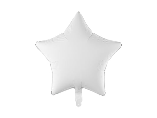 Star Foil Balloon White 46cm