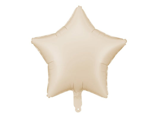 Star Foil Balloon beige 48cm - Confetti Party Store Balloons Limassol