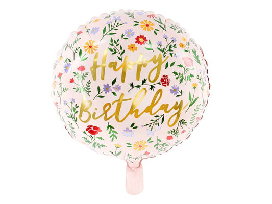 Happy Birthday Light Pink Foil Balloon - 45cm - Confetti Party Store Balloons Limassol