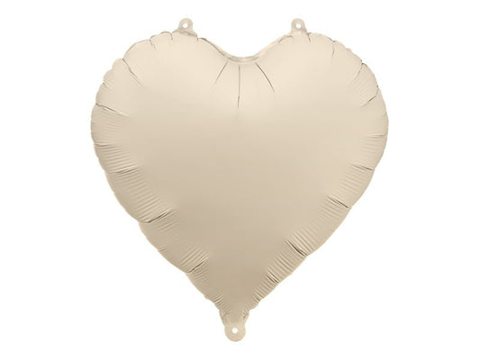 Heart Foil Balloon Beige 46cm - Confetti Party Store Balloons Limassol