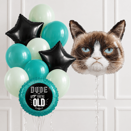 Grumpy Cat Birthday Helium Balloon Set - Confetti Party Store Balloons Limassol