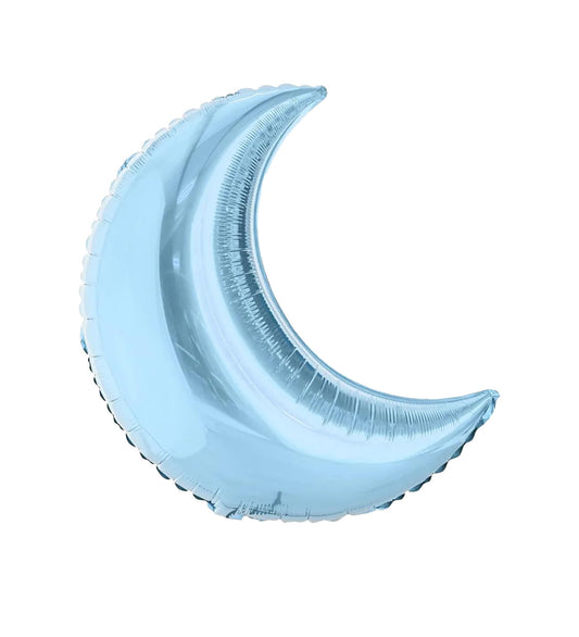 Moon Pastel Blue Foil Balloon 91cm - Confetti Party Store Balloons Limassol