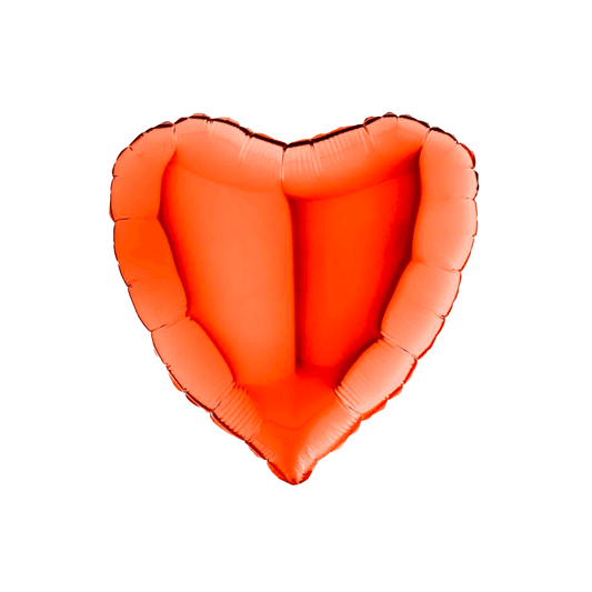 Heart Balloon Orange Gloss 46 cm - Confetti Party Store Balloons Limassol