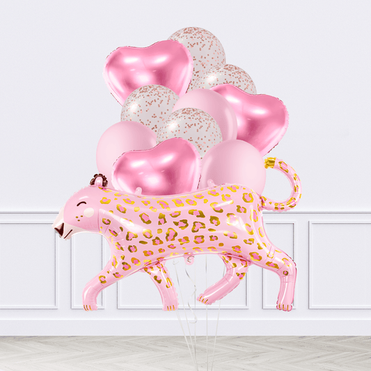 Pink Leopard Inflated Balloon Package - Confetti Party Store