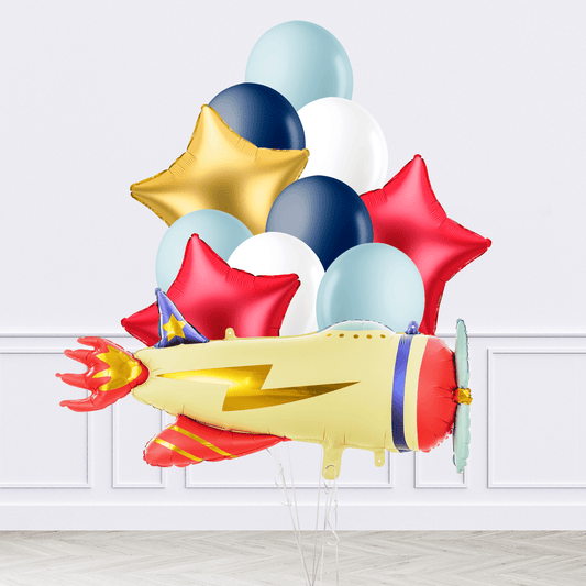 Plane Inflated Balloon Package - Confetti Party Store