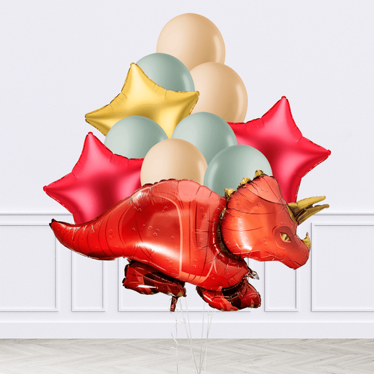 Triceratops Dinosaur Inflated Balloon Package - Confetti Party Store Balloons Limassol