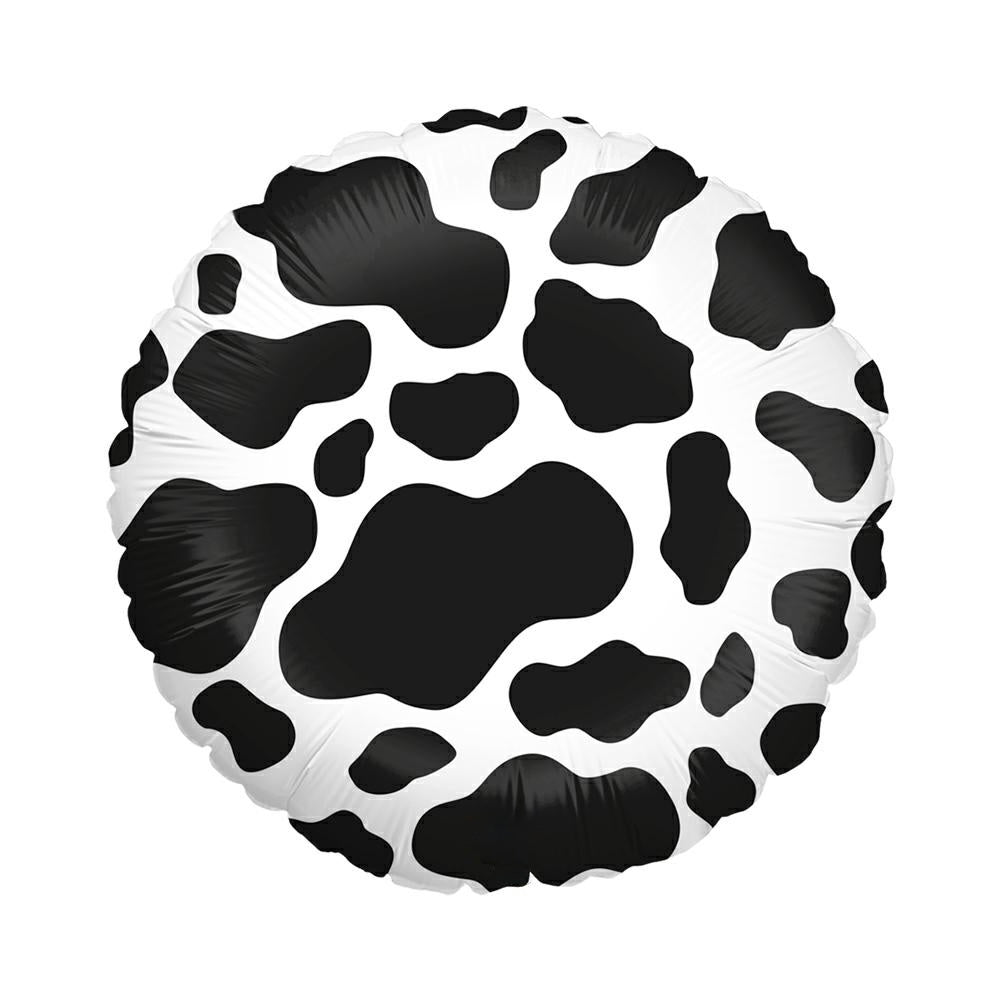 Circle Balloon Cow Print 30 cm - Confetti Party Store Balloons Limassol