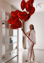Surprise Box with 13 Heart Balloons - Confetti Party Store Balloons Limassol