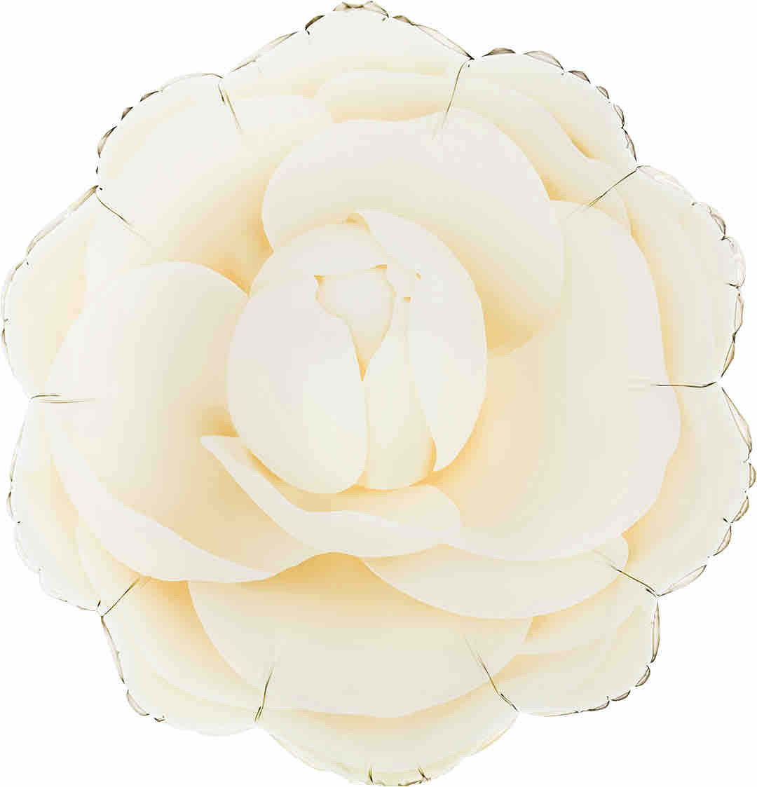 Rose Flower Ivory Foil Balloon 48cm