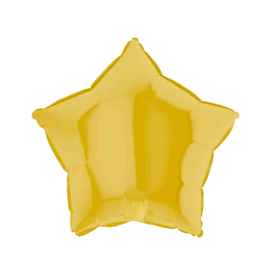 Pastel Yellow Star Balloon 46 cm - Confetti Party Store Balloons Limassol