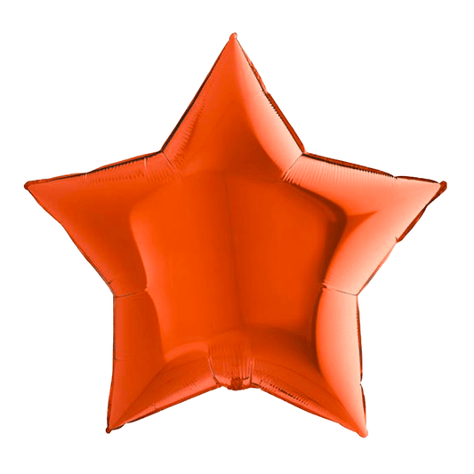 Orange Star Balloon 91 cm - Confetti Party Store Balloons Limassol