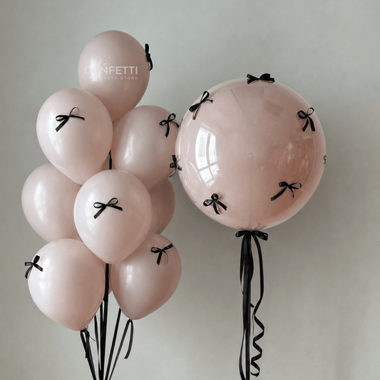 Blush Bow Balloon Set - Confetti Party Store Balloons Limassol