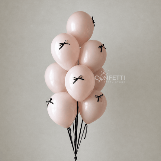 Blush Bow Balloon Bouquet - Confetti Party Store Balloons Limassol