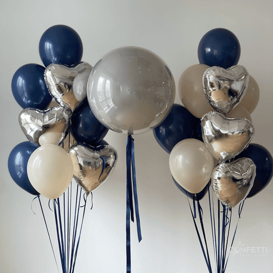 "Silver Gentleman" Balloon Set - Confetti Party Store Balloons Limassol
