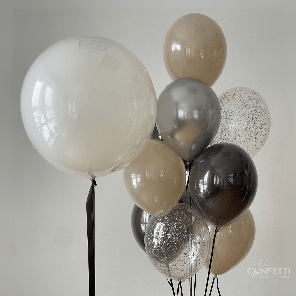 Elegant Noir Balloon Set - Confetti Party Store Balloons Limassol