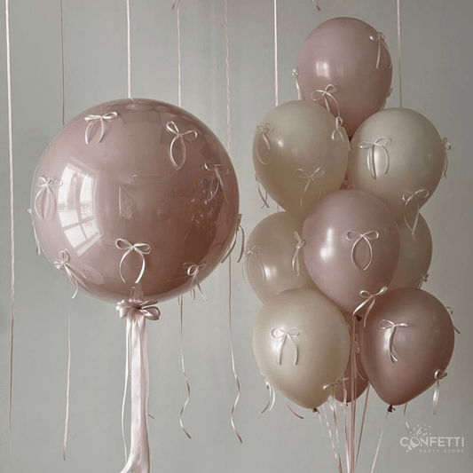 Elegant Ribbon Balloon Set - Confetti Party Store Balloons Limassol