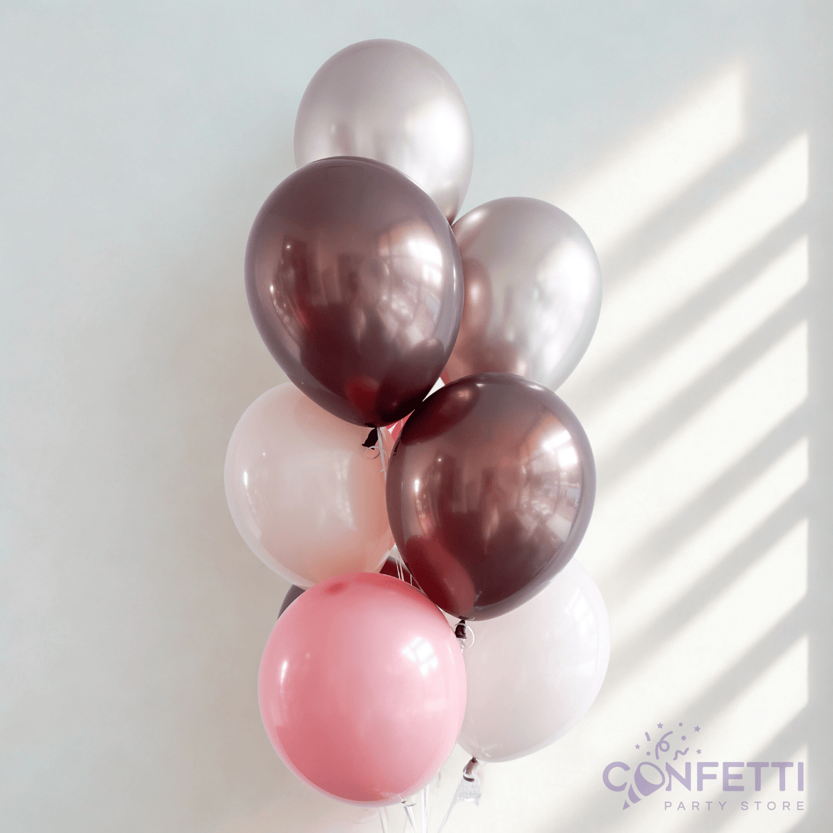 Rose Cocoa Dream Balloon Bouquet - Confetti Party Store Balloons Limassol