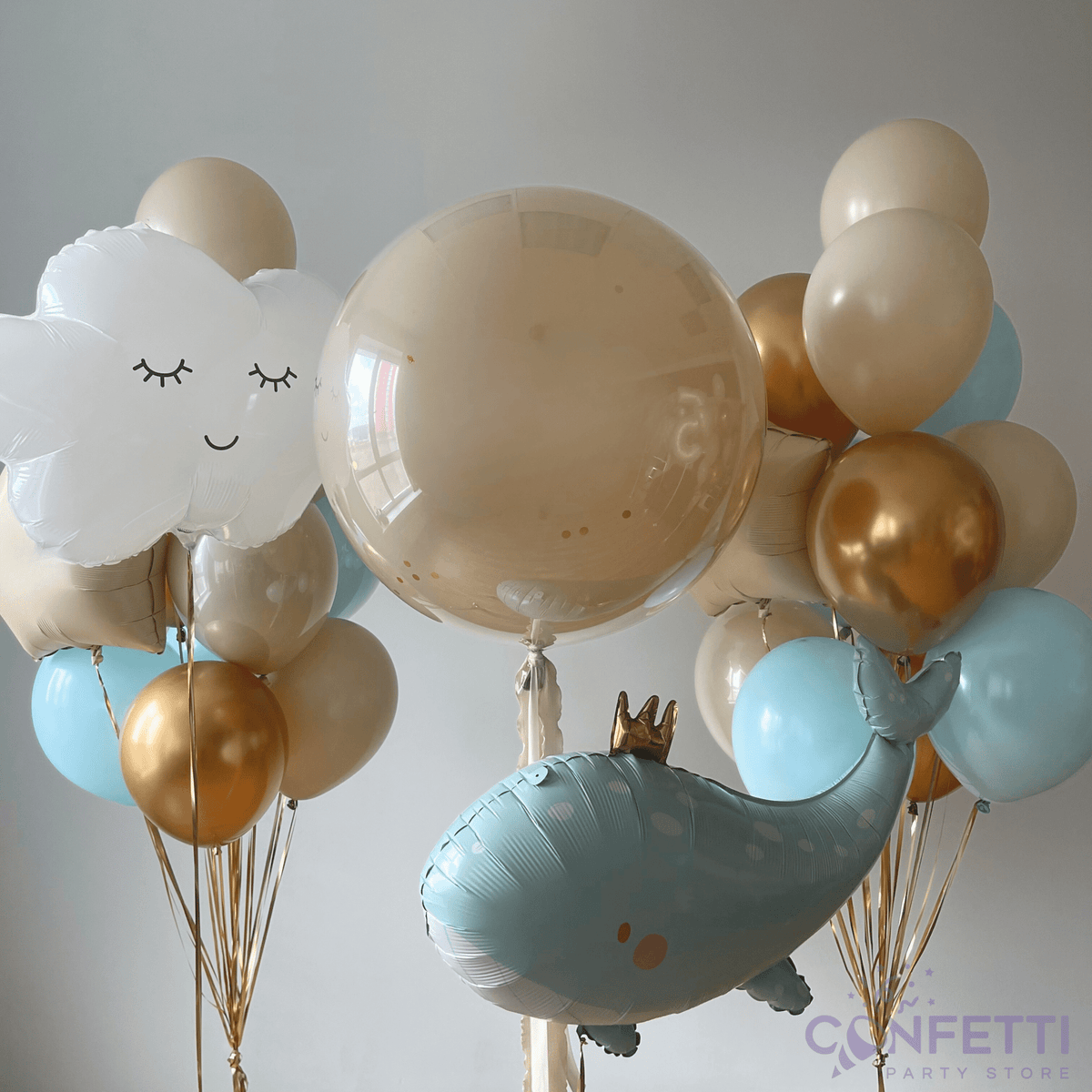 Welcome Home Baby Boy – Soft Ocean Dreams Balloon Set - Confetti Party Store Balloons Limassol