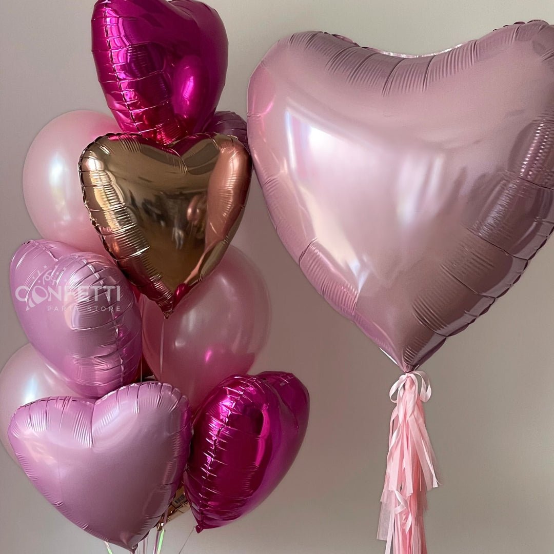 Sweetheart Glow Inflated Balloon Package - Confetti Party Store Balloons Limassol