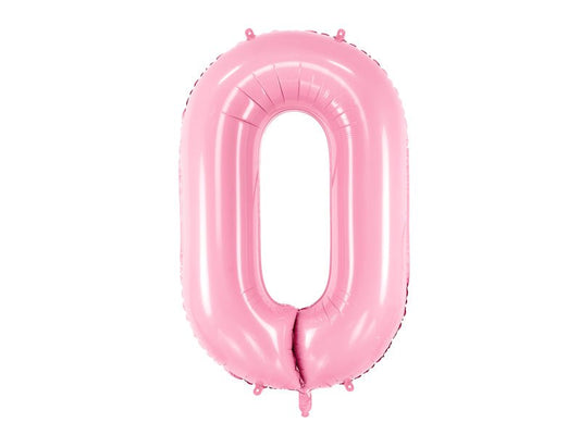 Number 0 Foil Balloon Pink 86cm - Confetti Party Store Balloons Limassol