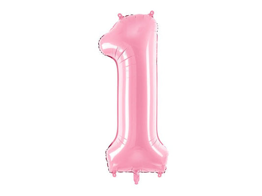 Number 1 Foil Balloon Pink 86cm - Confetti Party Store Balloons Limassol