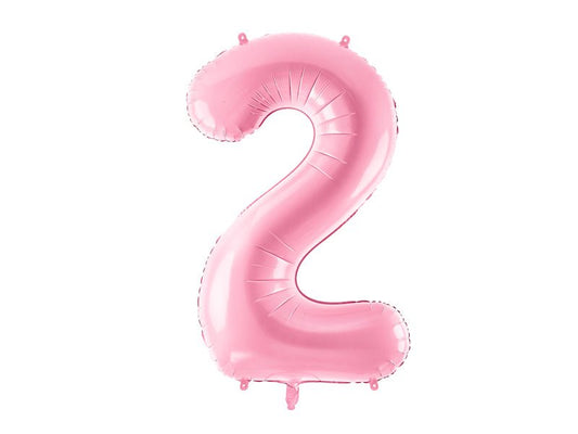 Number 2 Foil Balloon Pink 86cm - Confetti Party Store Balloons Limassol